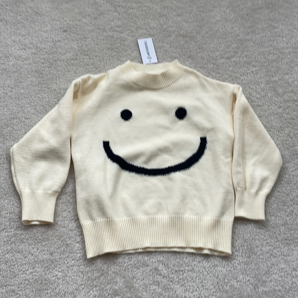 Smiley face oversized sweater